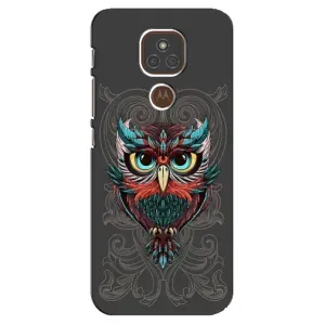 Чехлы с принтом СОВЫ для Motorola MOTO E7 Plus (Сова на сером)