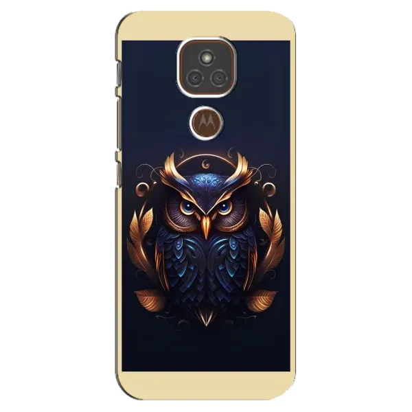 Чехол с рисунком «Стильная Сова» для Motorola MOTO E7 Plus