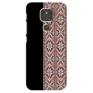 Силиконовый Чехол на Motorola MOTO E7 Plus с картинкой Вышиванки (Стильная вишиванка)