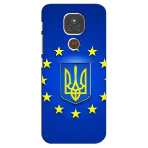 Чехол с Украинской символикой на Моторола Мото Е7 Плюс (Украина это Европа)