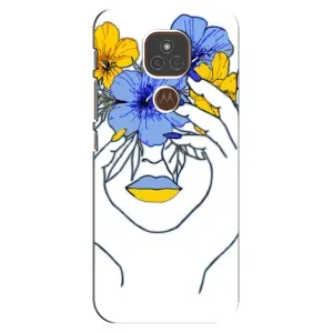 Чехол на Motorola MOTO E7 Plus Украинский дизайн (Украинка на всю голову)