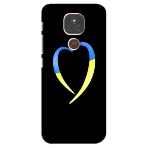 Силиконовый Чехол на Motorola MOTO E7 Plus (Я-Украина) (Украинское сердце)
