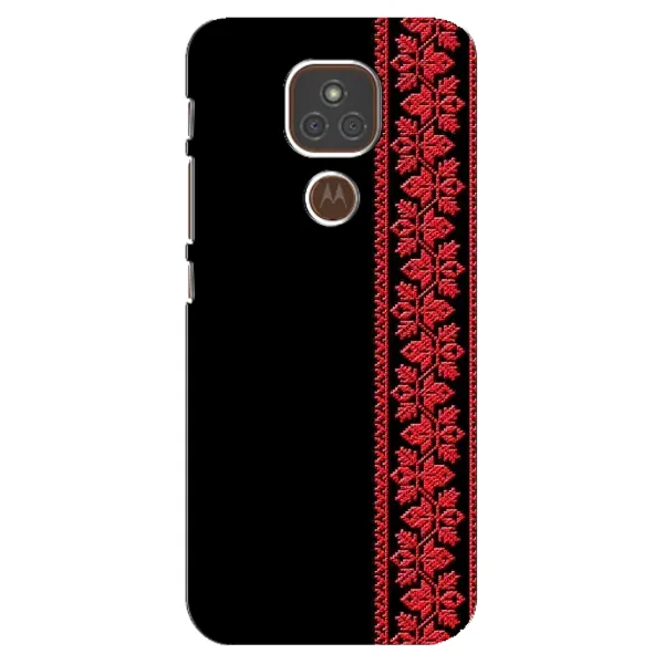 Чехол с рисунком «Вышиванка на черном» для Motorola MOTO E7 Plus Чехол с рисунком «Вышиванка на черном» для Motorola MOTO E7 Plus