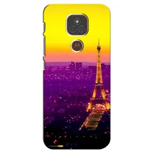 Чехол с Эйфелевой башней на Motorola MOTO E7 Plus (Яркая башня)