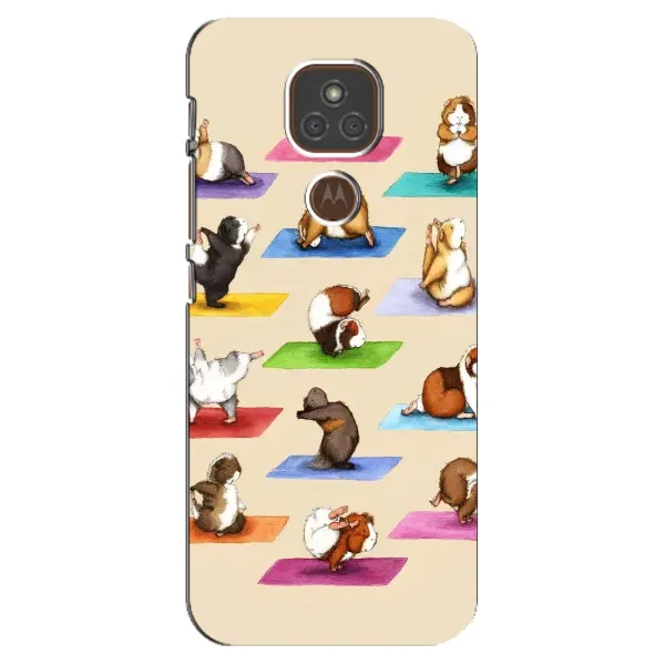 Чехол с рисунком «Ёга свинок» для Motorola MOTO E7 Plus