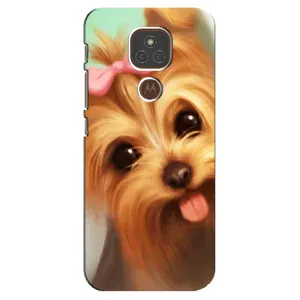 Чохол (ТПУ) Милі песики для Motorola MOTO E7 Plus (Йоркширський тер'єр)