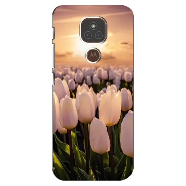 Чехол с рисунком «Закат с цветами» для Motorola MOTO E7 Plus Чехол с рисунком «Закат с цветами» для Motorola MOTO E7 Plus