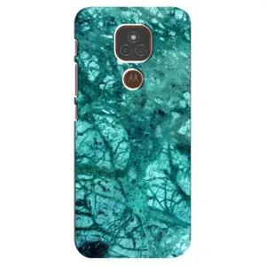 Чехол с рисунком «Зеленый мрамор» для Motorola MOTO E7 Plus