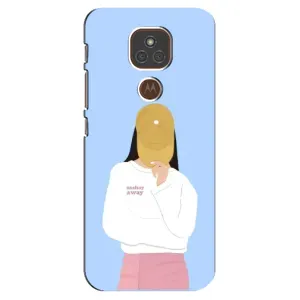 Силиконовый Чехол на Motorola MOTO E7 Plus с картинкой Стильных Девушек (Желтая кепка)