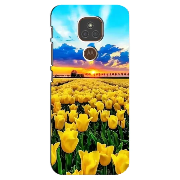 Чехол с рисунком «Желтые тюльпаны» для Motorola MOTO E7 Plus Чехол с рисунком «Желтые тюльпаны» для Motorola MOTO E7 Plus