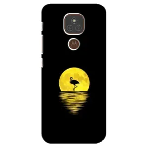Летний Чехол на Motorola MOTO E7 Plus (Желтый Закат)