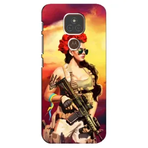 ЗСУ Чехлы (TPU) для Motorola MOTO E7 Plus (Женщина солдат)