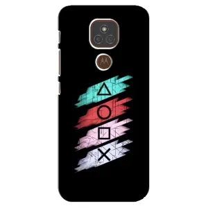 Чехол с рисунком «Значки Sony» для Motorola MOTO E7 Plus