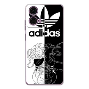 Чехол в стиле "Адидас" для Моторола Мото Г04 (Adidas шнурки)