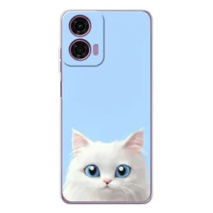 Чехол на тематику: Коты для Motorola MOTO G04 (Белый кот)