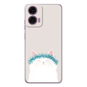 Чехол на тематику: Коты для Motorola MOTO G04 (Белый котик)