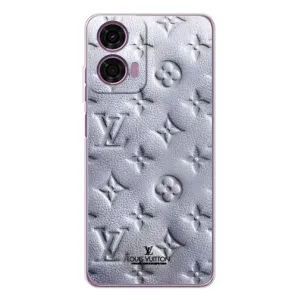 Текстурный Чехол Louis Vuitton для Моторола Мото Г04 (Белый ЛВ)