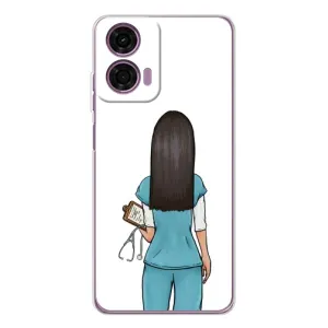 Силиконовый бампер (Работники) на Motorola MOTO G04 (Доктор)