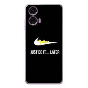 Силиконовый Чехол на Motorola MOTO G04 с картинкой Nike (Later)