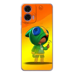 Чохол Бравл Старс для Motorola MOTO G04 (LEON в кофті)