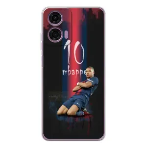 Чехол (TPU) с Футболистом на Motorola MOTO G04 (MBAPPE 10)