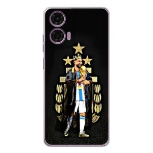 Чехлы Лео Месси Аргентина для Motorola MOTO G04 (Месси король)