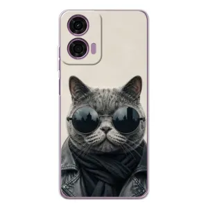Чехол на тематику: Коты для Motorola MOTO G04 (Модный кот)