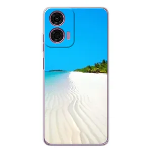 Летний Чехол на Motorola MOTO G04 (Море песок)