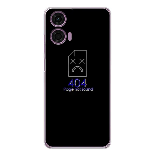 Чохол з малюнком «Помилка 404» для Motorola MOTO G04 Чохол з малюнком «Помилка 404» для Motorola MOTO G04