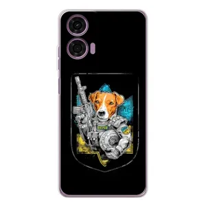 Чехол с принтом для Motorola MOTO G04 (Патрон Воин)