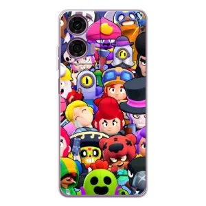 Силиконовый Чехол на Motorola MOTO G04 с картинкой Brawl Stars (Персонажи)