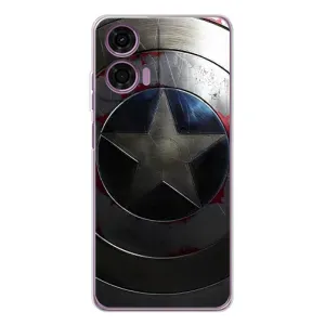 Чехол с Щитом Капитана Америки на Motorola MOTO G04 (Ретро Щит Капитана)