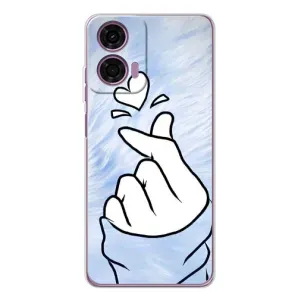 Чехлы (Знак сердечка) на Motorola MOTO G04 (Сердечка знак)