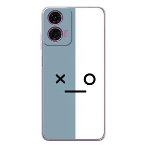 Силиконовые Чехлы (смешные стикеры) для Motorola MOTO G04 (Серо-белый)