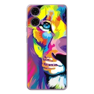 Чехол с картинкой на Motorola MOTO G04 (Яркий Лев)