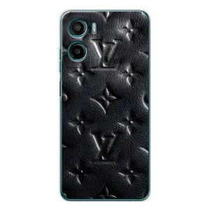 Текстурный Чехол Louis Vuitton для Мото Джи 05 (Черный ЛВ)