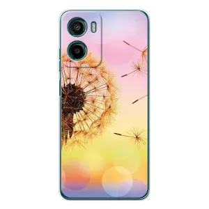 Силиконовый Чехол с одуванчиками на Motorola Moto G05 (Цветок-одуванчик)