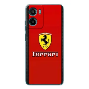 Силиконовый бампер с картинкой машины на Motorola Moto G05 (Ferrari Logo)
