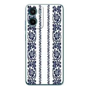 Силиконовый Чехол на Motorola Moto G05 с картинкой Вышиванки (Синяя вышиванка)