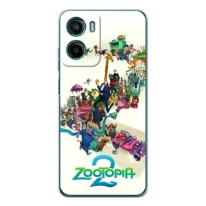 Силиконовый чехол с принтом Зоотрополіс для Motorola Moto G05 (Зоотрополис логотип)