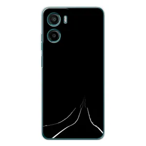 Чехол с картинками на черном фоне для Motorola Moto G06 Power (Дорога)