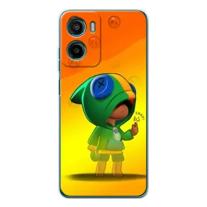 Чехол Бравл Старс для Motorola Moto G06 Power (LEON в кофте)