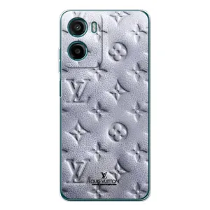 Текстурный Чехол Louis Vuitton для Моротола Мо́то Г06 (Белый ЛВ)