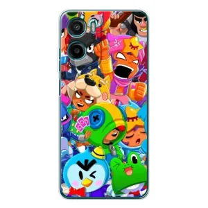 Силиконовый Чехол на Motorola Moto G06 с картинкой Brawl Stars (Brawl-Stars)