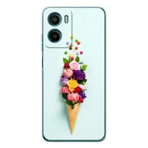Чехлы с тематикой "ЦВЕТЫ" на Motorola Moto G06 (Цветок-мороженное)