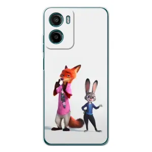 Силиконовый чехол с принтом Зоотрополіс для Motorola Moto G06 (Джуди и Ник)