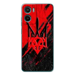 Чехлы УПА (Красно-Чёрный) на Motorola Moto G06 (Герб в цвете УПА)