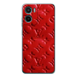Текстурный Чехол Louis Vuitton для Моротола Мо́то Г06 (Красный ЛВ)