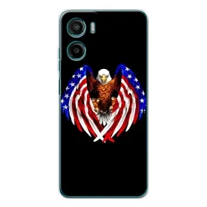 Чехол Флаг USA для Motorola Moto G06 (Крылья США)