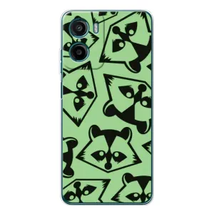 Силиконовый Чехол с Енотами на Motorola Moto G06 (Мордочки Енота)